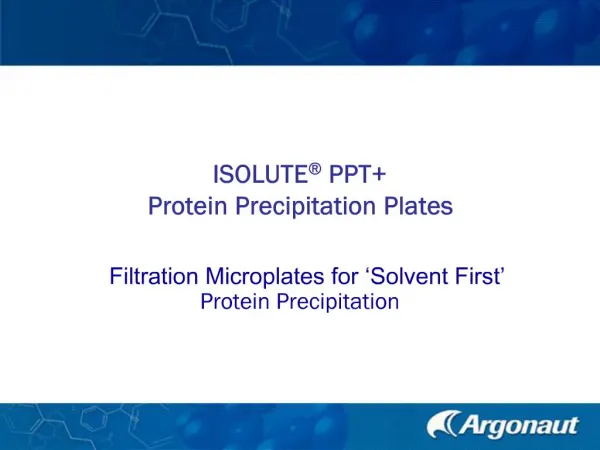 ISOLUTE PPT Protein Precipitation Plates