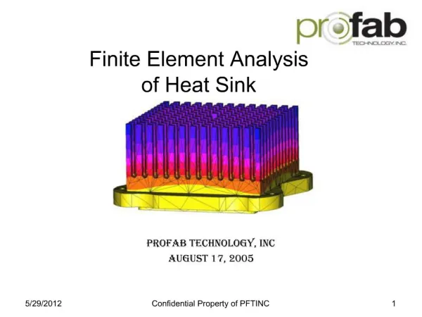 Finite Element Analysis of Heat Sink