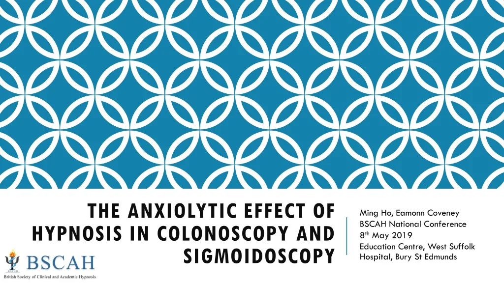the anxiolytic effect of hypnosis in colonoscopy and sigmoidoscopy