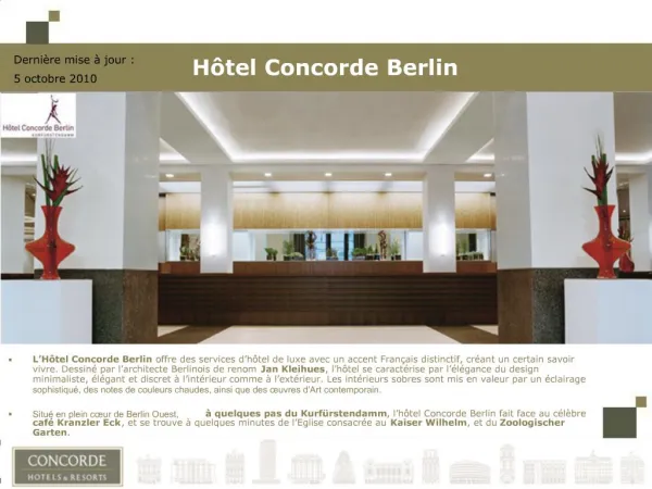 H tel Concorde Berlin