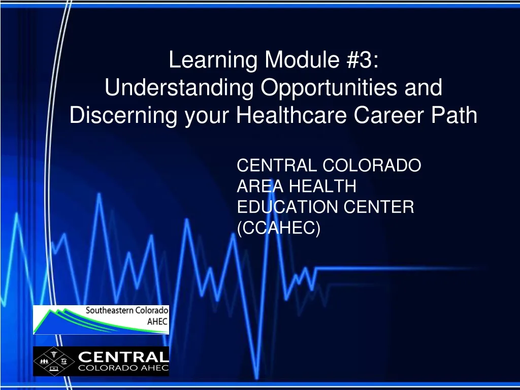 learning module 3 understanding opportunities and discerning your healthcare career path