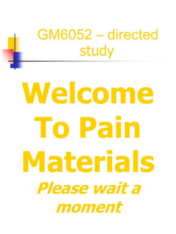 GM6052 directed study