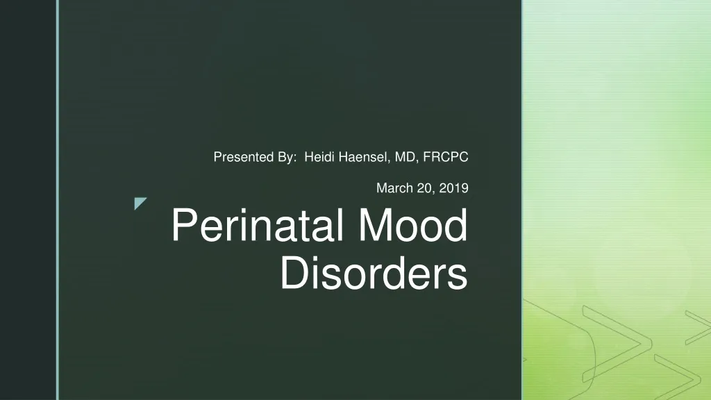 presented by heidi haensel md frcpc march 20 2019