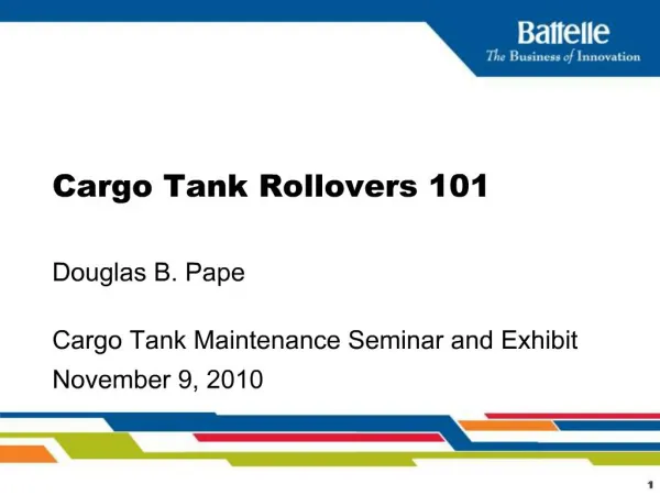 Cargo Tank Rollovers 101