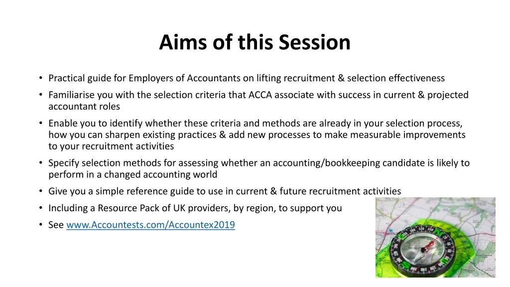 aims of this session