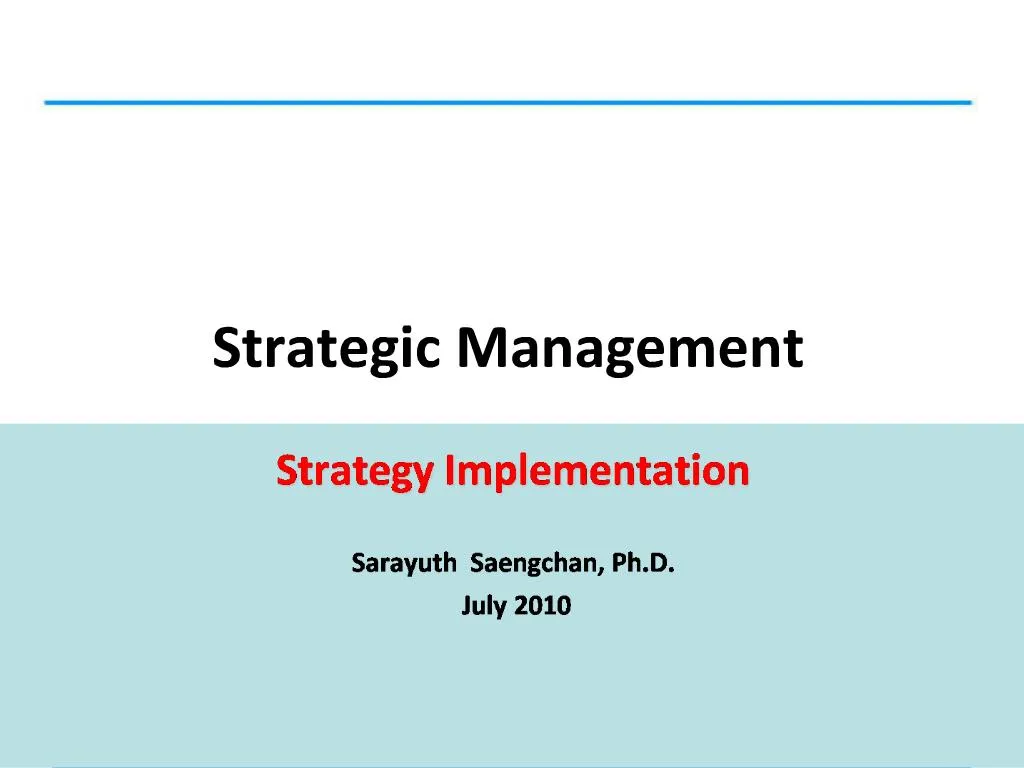 PPT - Strategic Management PowerPoint Presentation, free download - ID ...