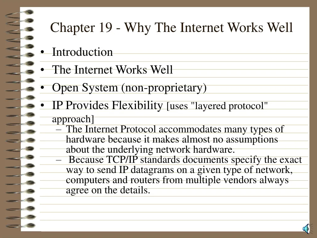 chapter 19 why the internet works well