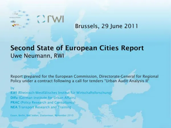 Second State of European Cities Report