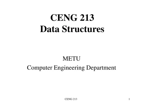CENG 213 Data Structures