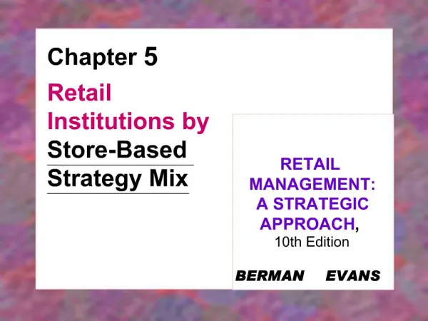 Retail Institutions by Store-Based Strategy Mix