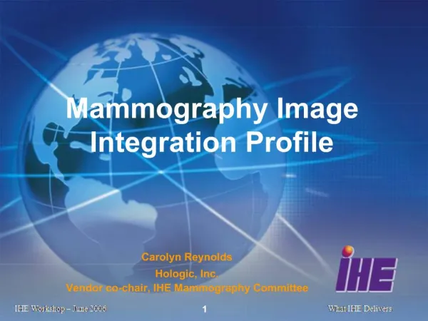 Mammography Image Integration Profile