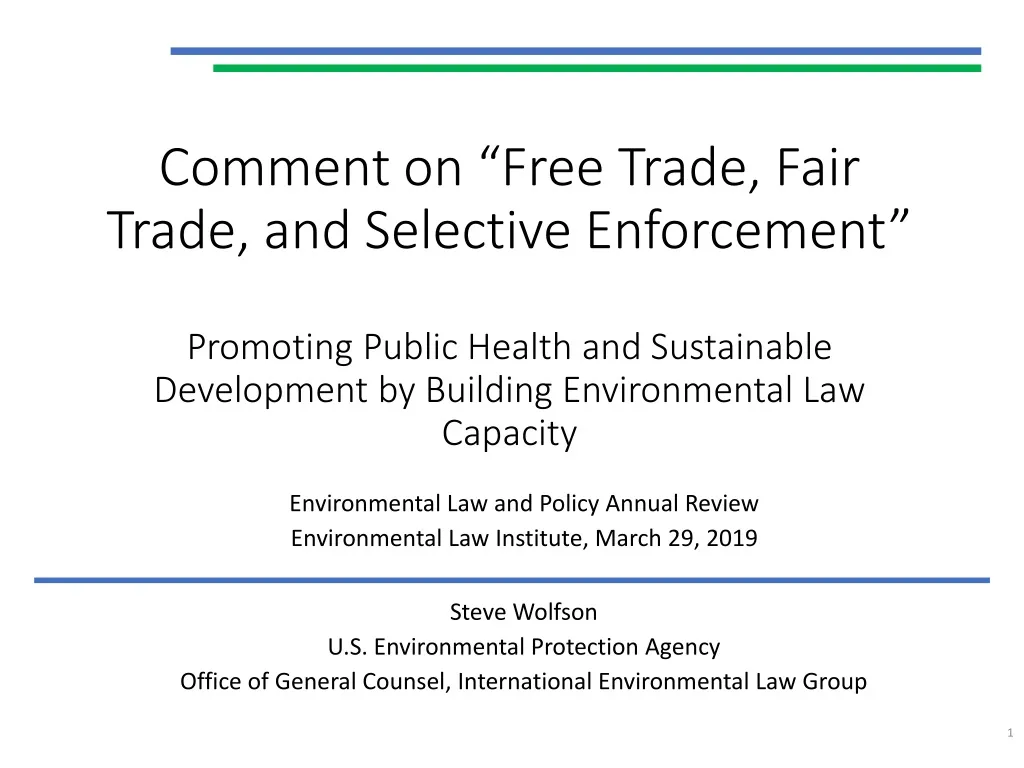 comment on free trade fair trade and selective