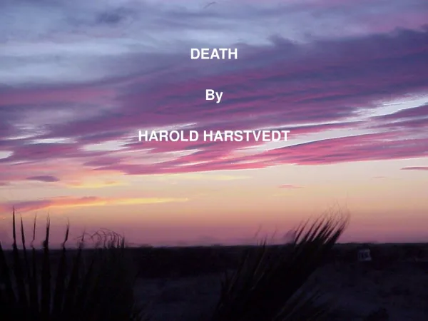 DEATH By HAROLD HARSTVEDT