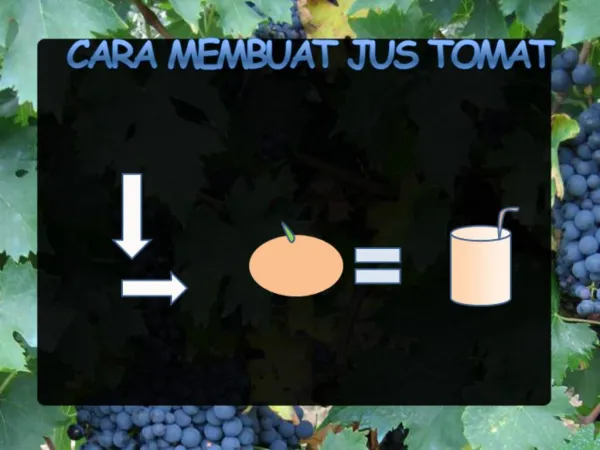 Animasi cara membuat jus tomat