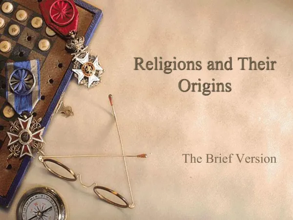 Religions and Their Origins