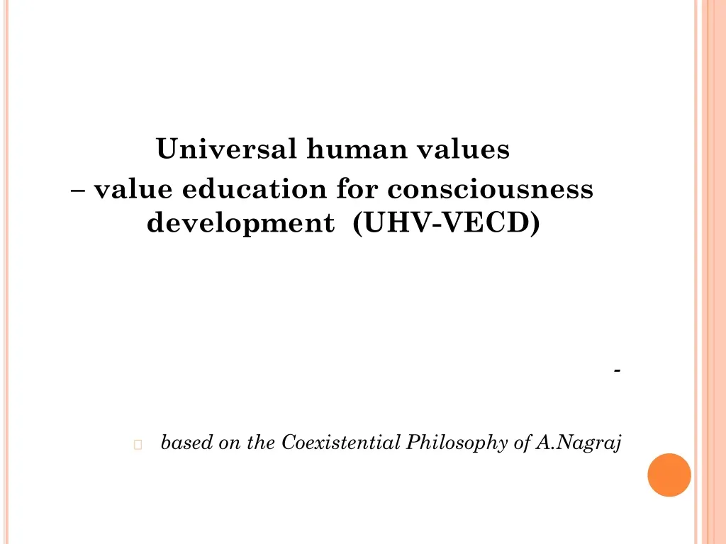 universal human values value education