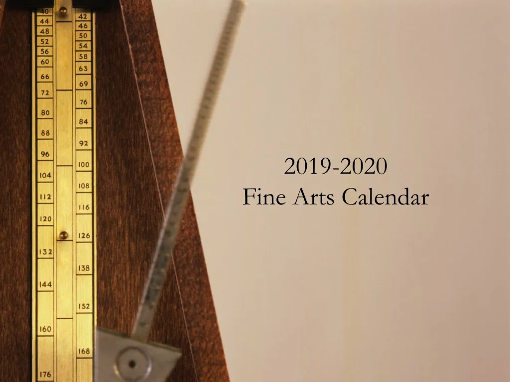 2019 2020 fine arts calendar