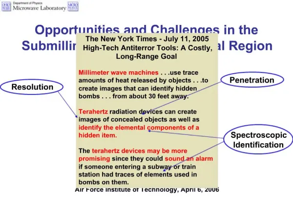 Opportunities and Challenges in the Submillimeter