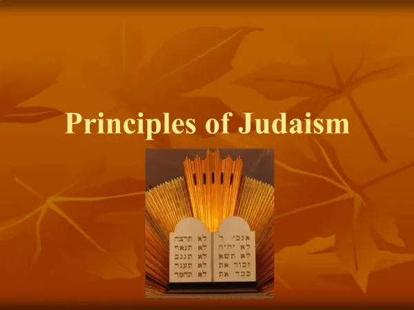 Principles of Judaism