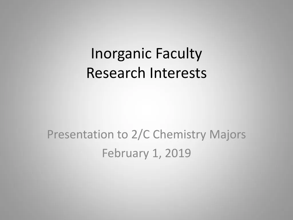 inorganic faculty research interests