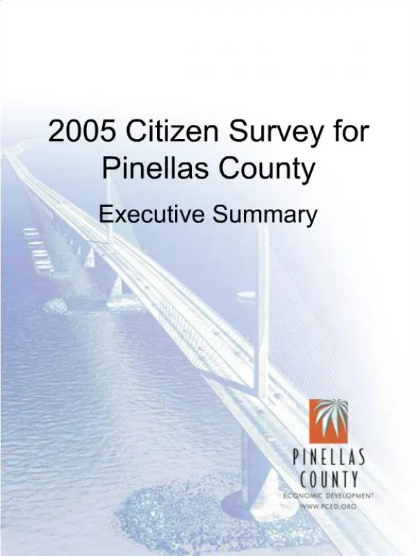 2005 Citizen Survey for Pinellas County