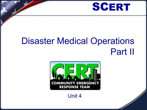Disaster Medical Operations Part II