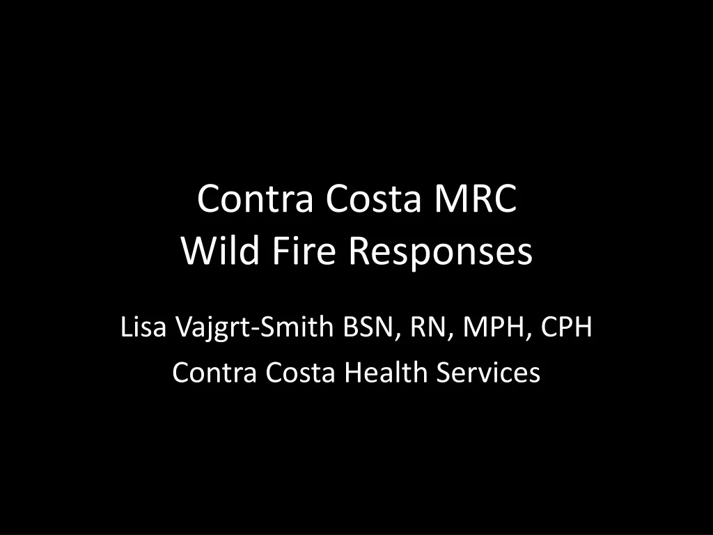 contra costa mrc wild fire responses