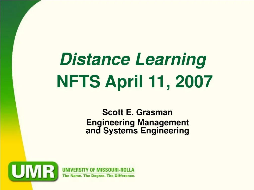 distance learning nfts april 11 2007