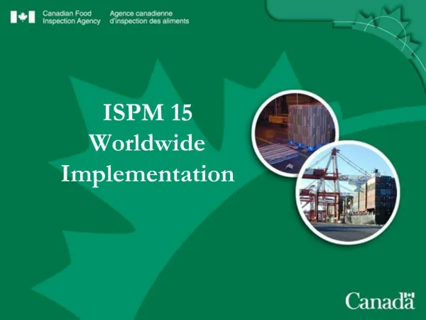 ISPM 15 Worldwide Implementation
