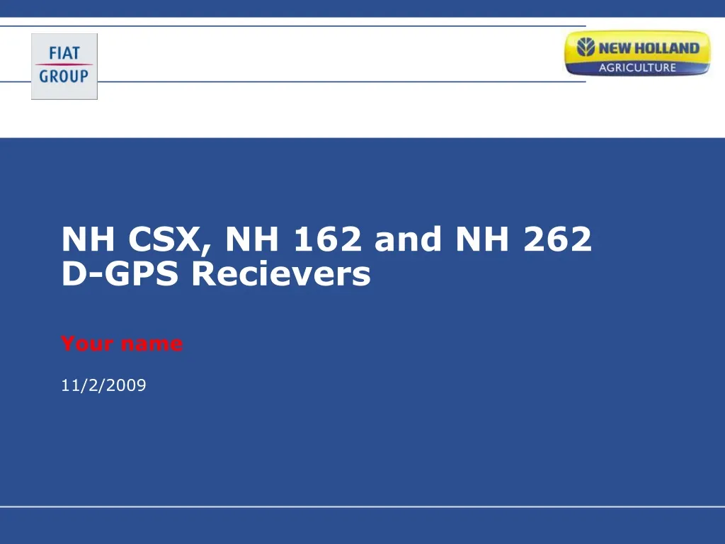 nh csx nh 162 and nh 262 d gps recievers