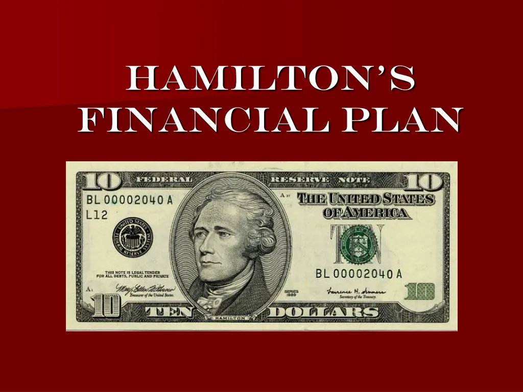 hamilton s financial plan