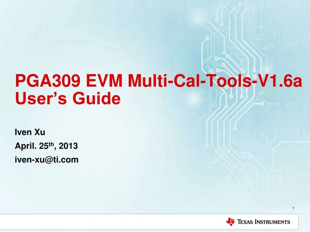 pga309 evm multi cal tools v1 6a user s guide