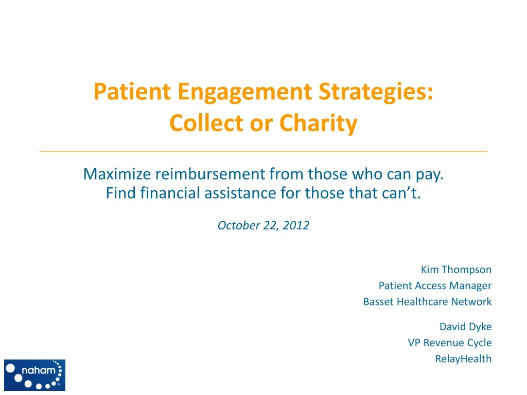 patient engagement strategies collect or charity