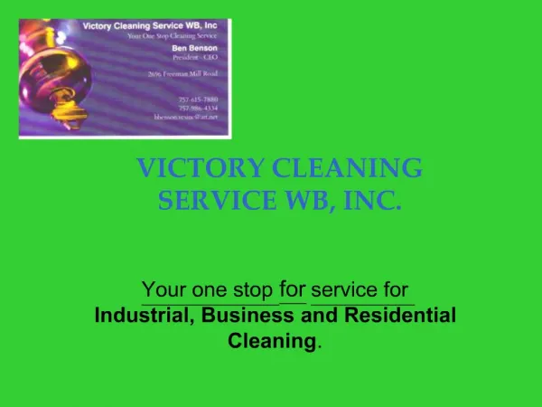 VICTORY CLEANING SERVICE WB, INC.
