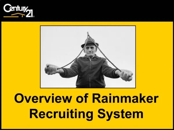 Overview of Rainmaker Recruiting System