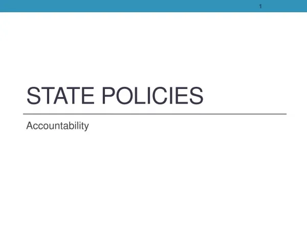 State Policies