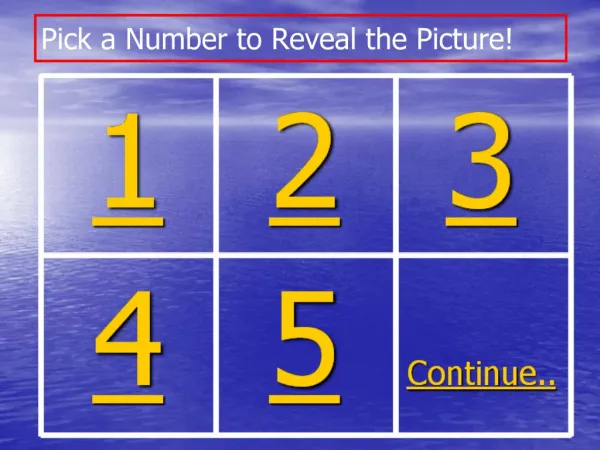 Pick a Number to Reveal the Picture