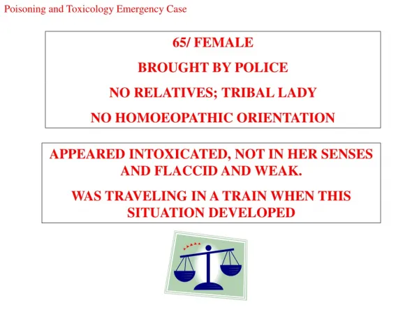 Poisoning and Toxicology Emergency Case
