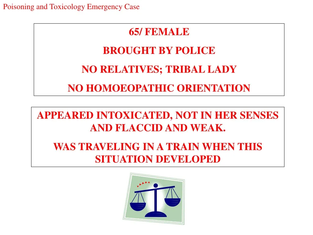 poisoning and toxicology emergency case