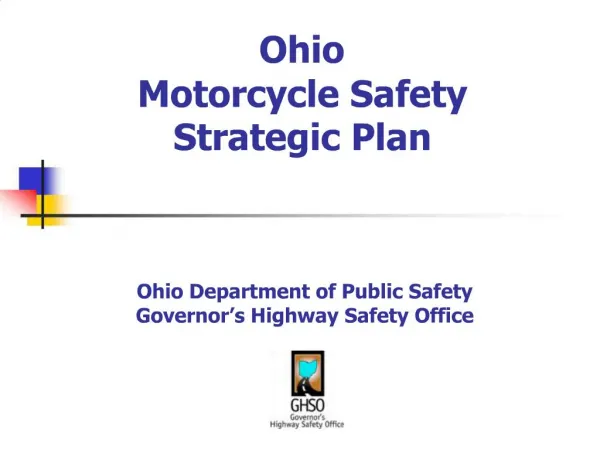 Ohio Motorcycle Safety Strategic Plan