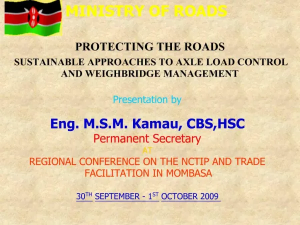 MINISTRY OF ROADS