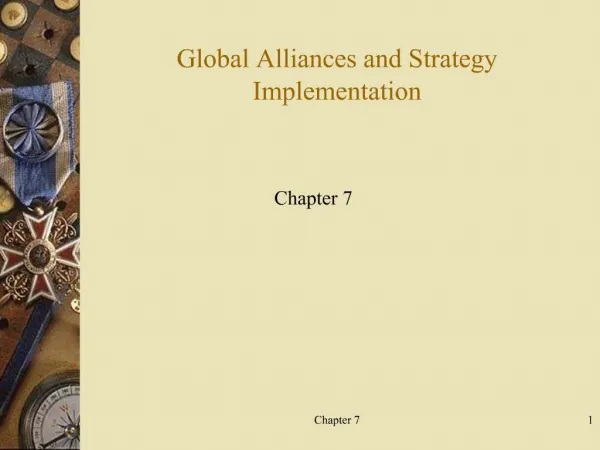 Global Alliances and Strategy Implementation