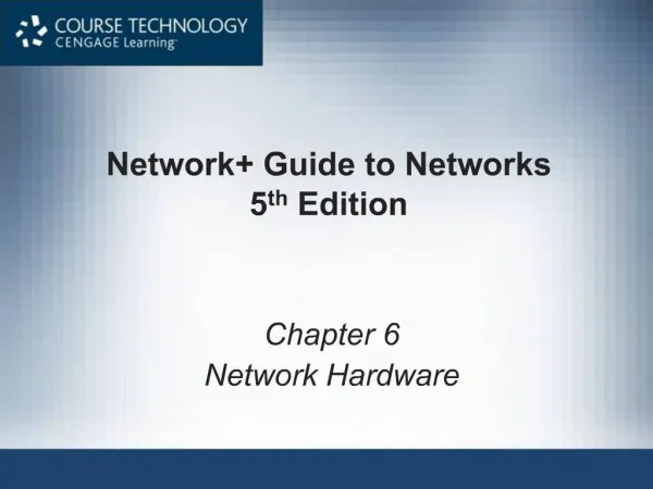 Network Guide to Networks 5th Edition
