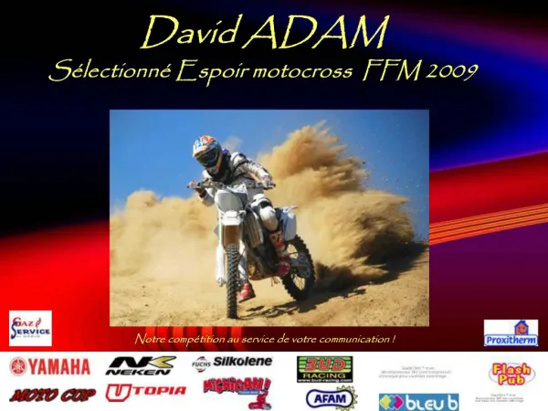 David ADAM S lectionn Espoir motocross FFM 2009