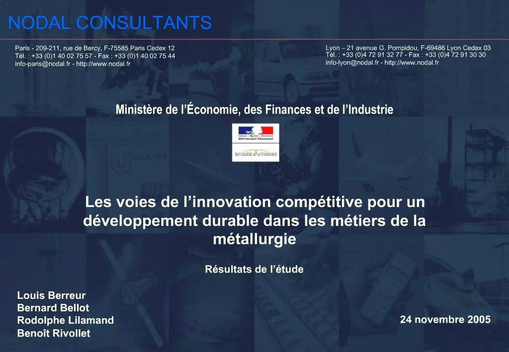 PPT - Minist Re De L Conomie, Des Finances Et De L Industrie PowerPoint ...