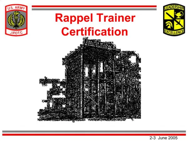 Rappel Trainer Certification