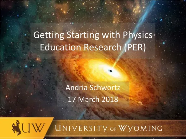 Getting Starting with Physics Education Research (PER)