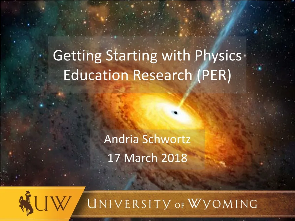 getting starting with physics education research per