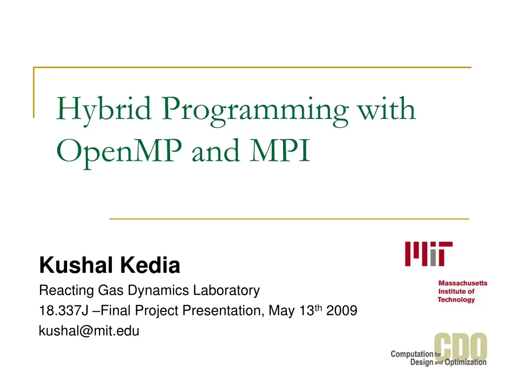 hybrid programming with openmp and mpi