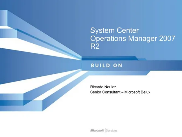 System Center Operations Manager 2007 R2